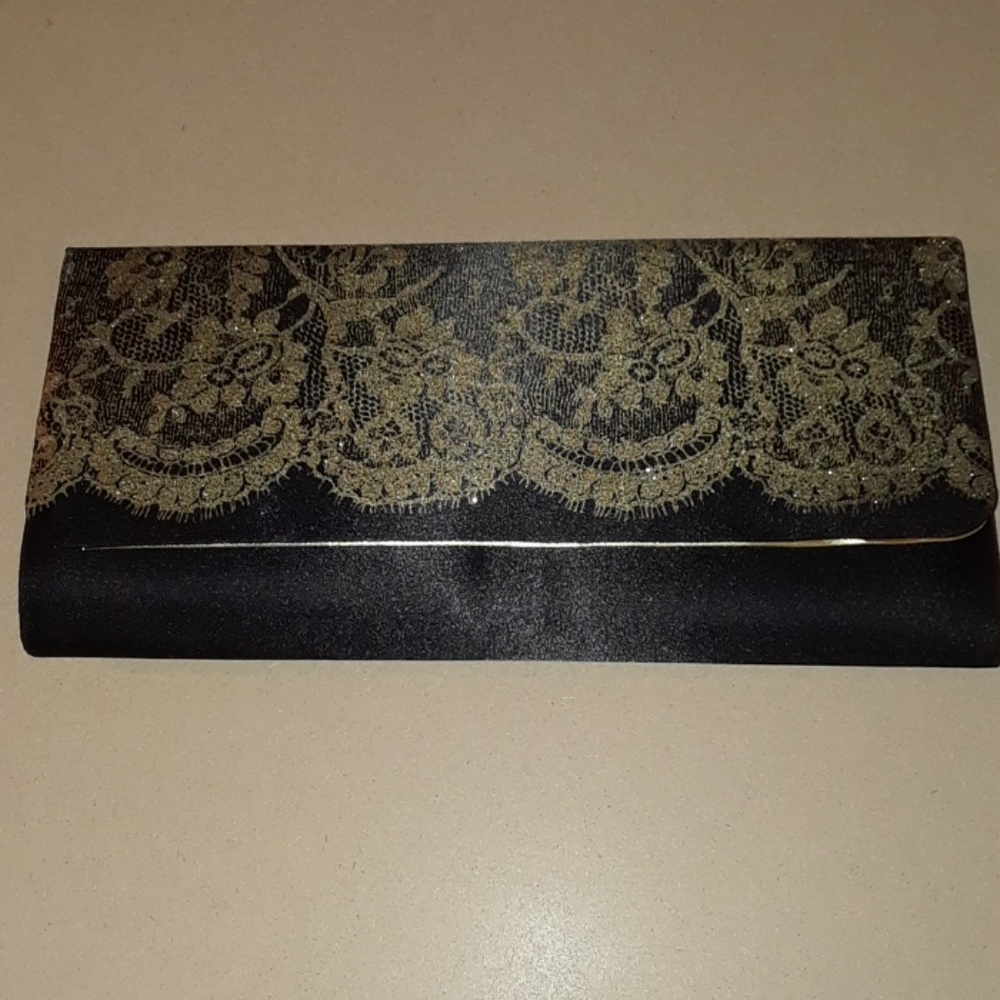 💰Gold and black evening clutch
